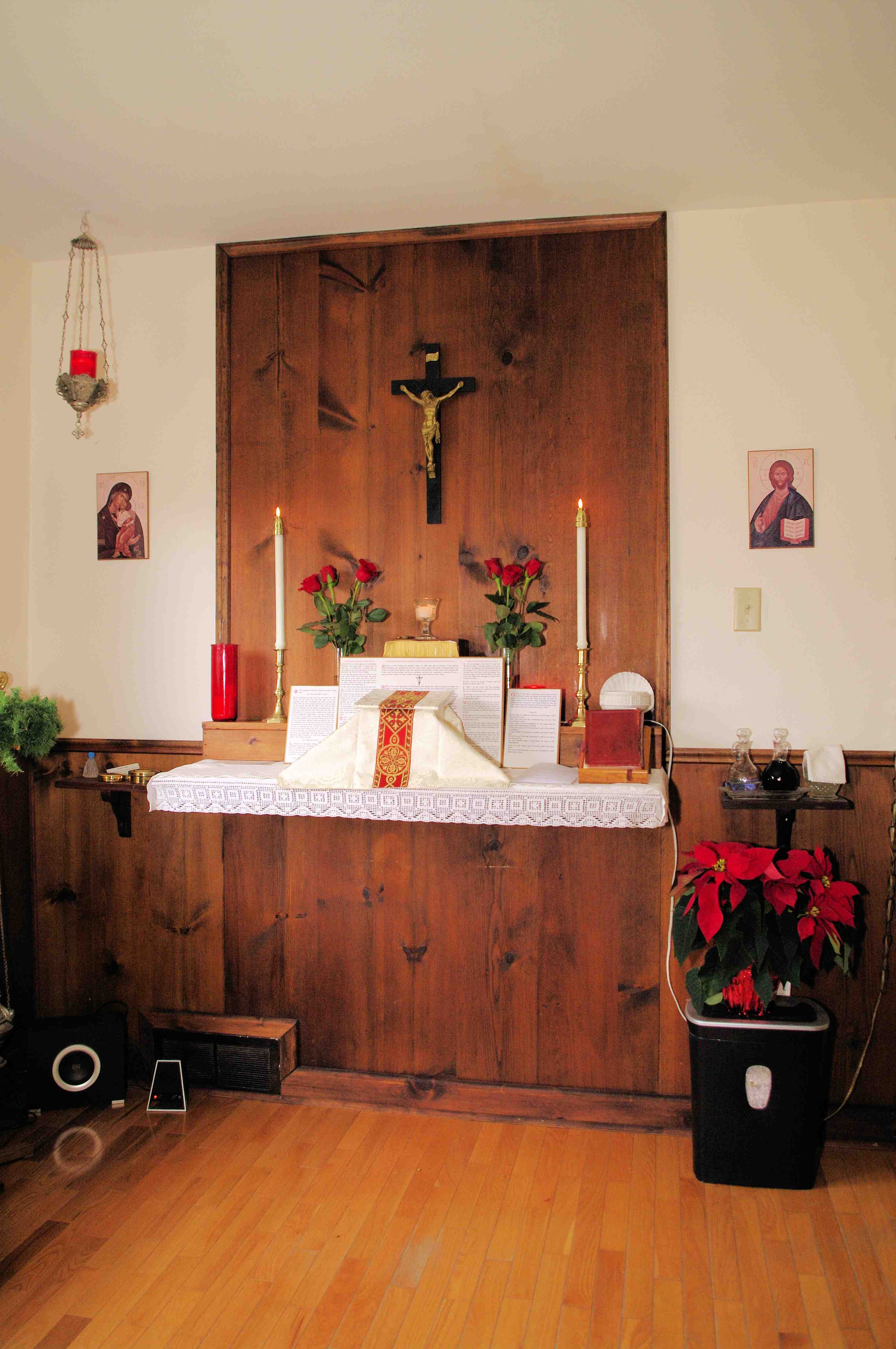 The Altar at St. John's readied for Christmas 2015